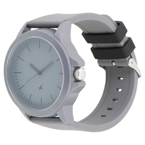 Fastrack The Minimalists Quartz Analog Grey Dial Silicone Strap Unisex Watch - image number 1