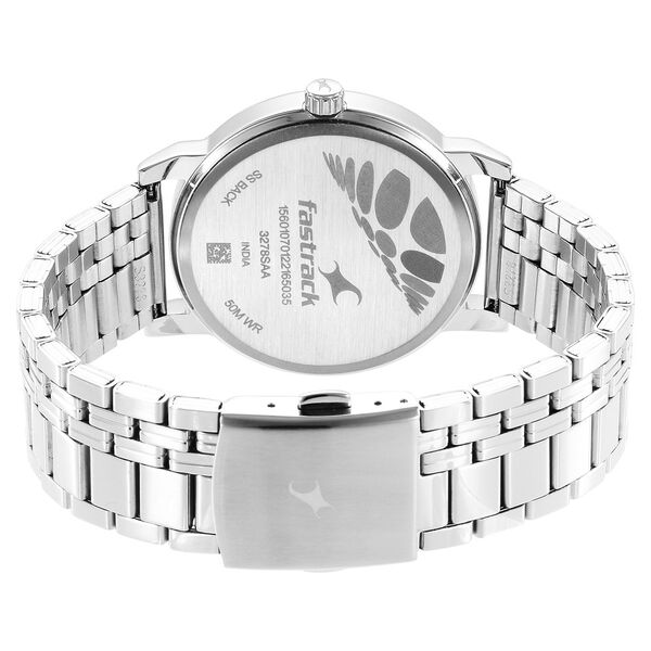 Fastrack Stunners Quartz Analog Green Dial Metal Strap Watch for Guys - image number 5
