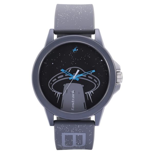 Fastrack Space Rover Quartz Analog Black Dial Silicone Strap Unisex Watch - image number 1
