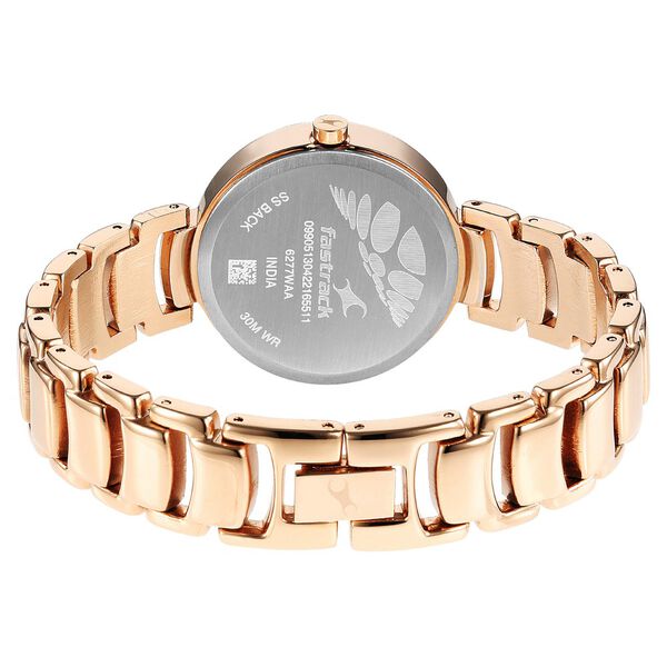 Fastrack Uptown Retreat Quartz Analog Pink Dial Metal Strap Watch for Girls - image number 6