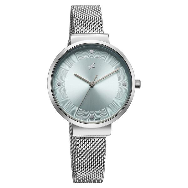Fastrack Stunners X Quartz Analog Green Dial Stainless Steel Strap Watch For Girls - image number 1