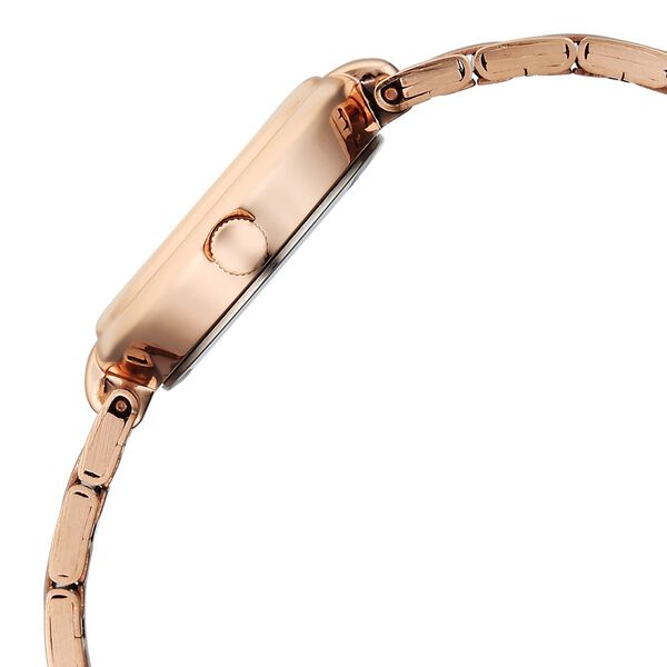 Fastrack Stunners Quartz Analog Teal Dial Rose Gold Stainless Steel Strap Watch For Girls - image number 4