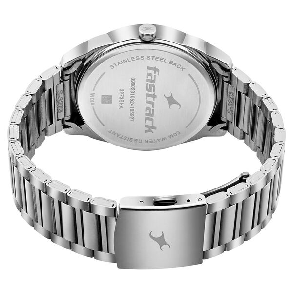 Fastrack MetaWe Quartz Analog Black Dial Stainless Steel Strap Watch For Guys - image number 4