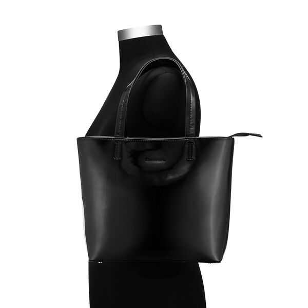 Fastrack Tote in Patent Faux-Leather in Black - image number 4