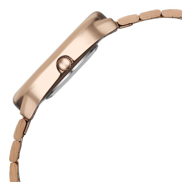 Vyb Enigma By Fastrack Quartz Analog Pink Mother of Pearl Dial Rose Gold Metal Strap Watch For Girls - image number 5