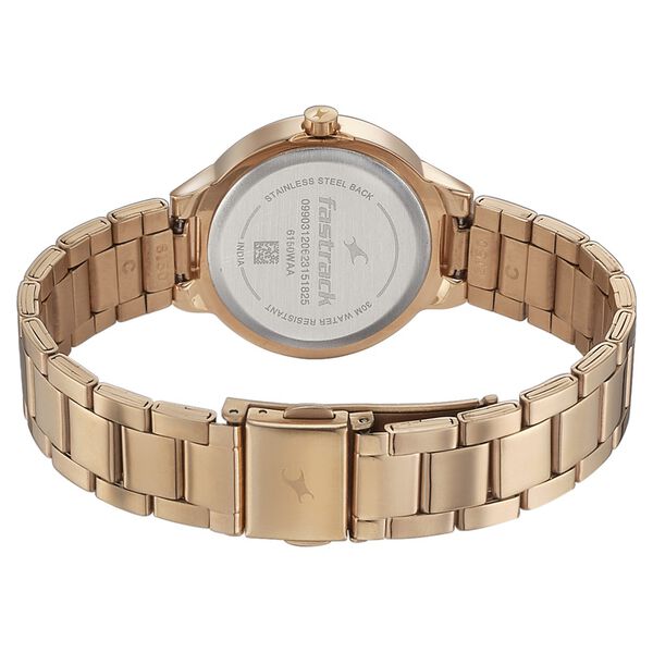 Fastrack Pulse Quartz Analog Pink Dial Stainless Steel Strap Watch for Girls - image number 4