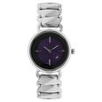 Fastrack Quartz Analog Purple Dial Stainless Steel Strap Watch for Girls - image number 0