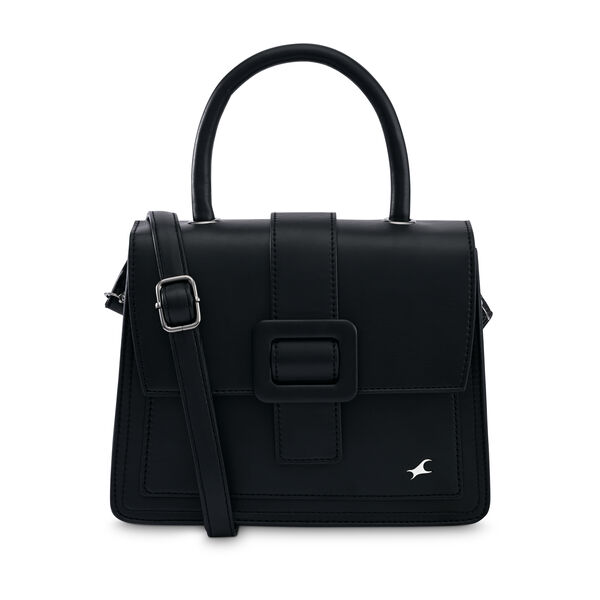 Fastrack Solid Structured Satachel  in Black - image number 1