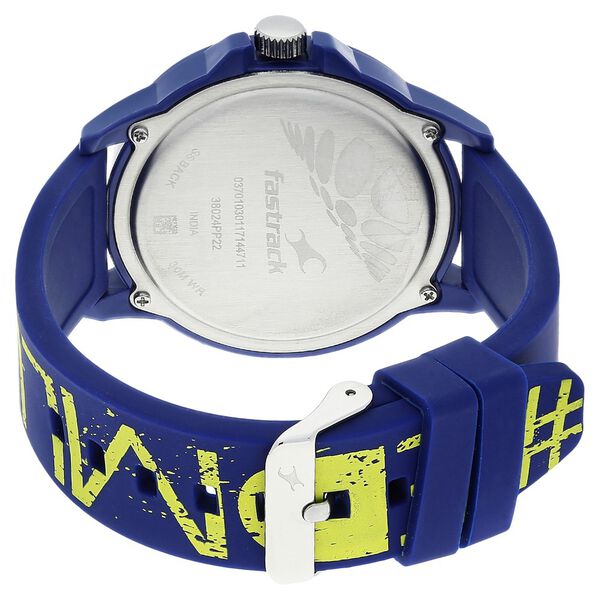 Fastrack All Nighters Quartz Analog Blue Dial Silicone Strap Unisex Watch - image number 3