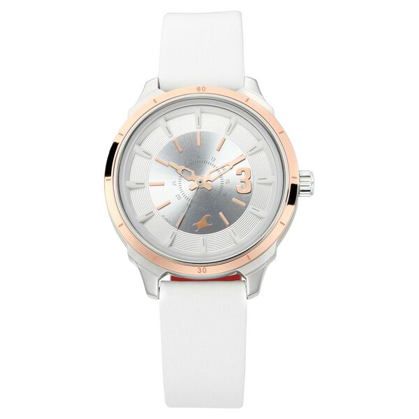 Fastrack All Nighters Quartz Analog White Dial Leather Strap Watch for Girls - image number 1