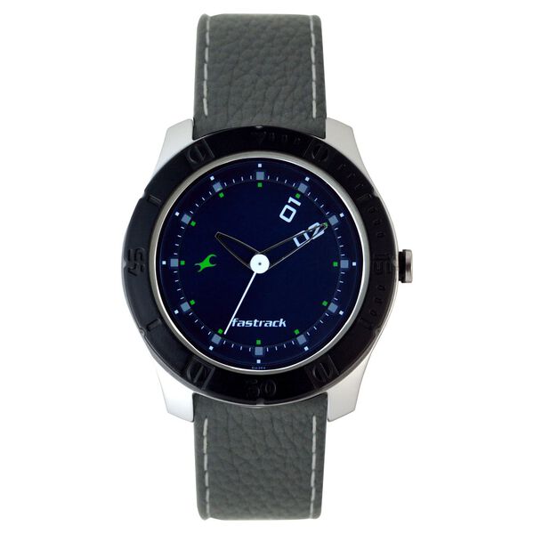 Fastrack Quartz Analog Blue Dial Leather Strap Watch for Guys - image number 0