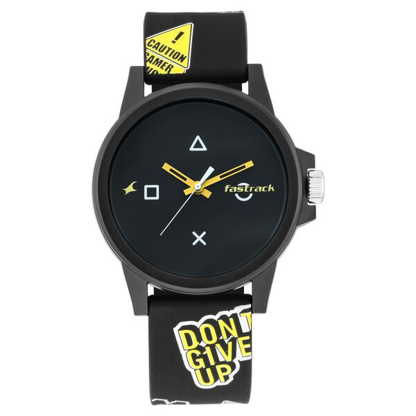 Fastrack Arcade Quartz Analog Black Dial Silicone Strap Unisex Watch - image number 1