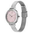 Fastrack Stunners X Quartz Analog Pink Dial Stainless Steel Strap Watch For Girls - image number 2