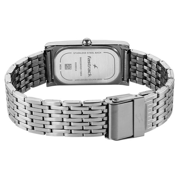 Fastrack Gelato silver analog bracelet watch with Black currant dial for Girls - image number 5