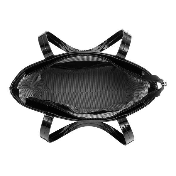Fastrack Tote in Patent Faux-Leather in Black - image number 5
