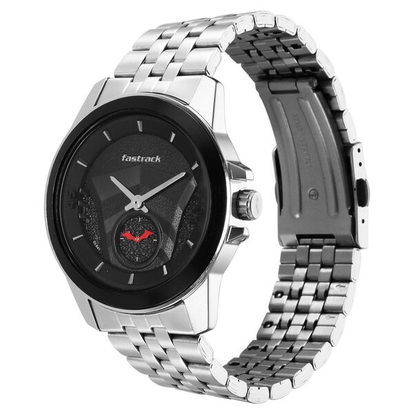 Fastrack Batman Quartz Analog Black Dial Stainless Steel Strap Watch for Guys - image number 3