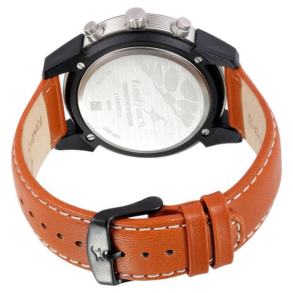 Fastrack Modular Quartz Analog White Dial Leather Strap Watch for Guys - image number 4