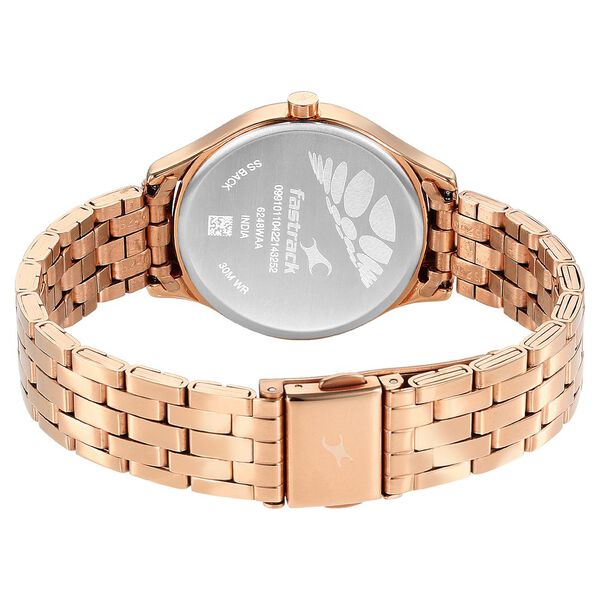 Fastrack Stunners Quartz Analog White Dial Stainless Steel Strap Watch for Girls - image number 5