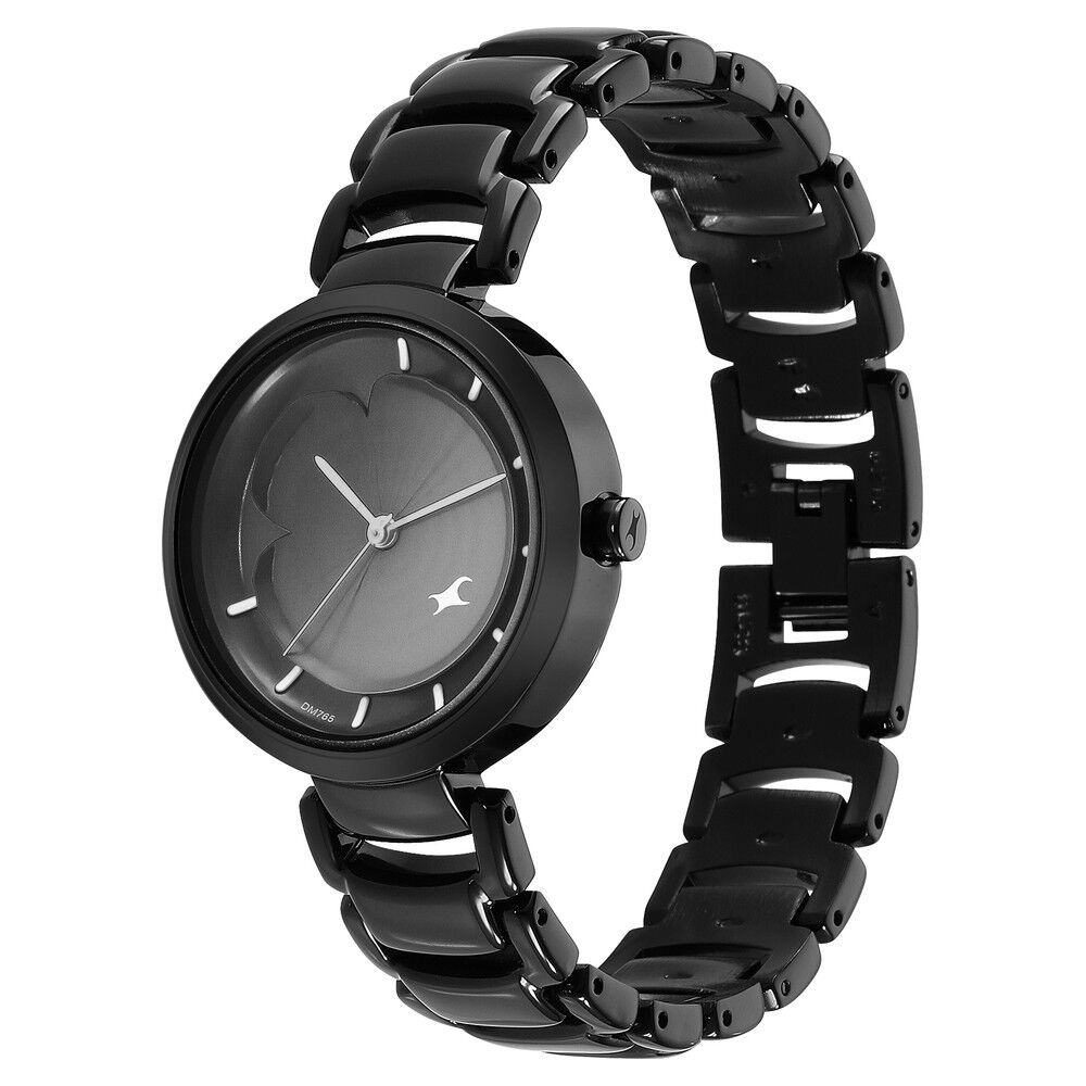 Buy Online Fastrack Uptown Retreat Quartz Analog Black Dial Metal Strap Watch for Girls 6277nm01 p Fastrack