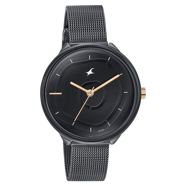 Fastrack Stunners Quartz Multifunction Black Dial Stainless Steel Strap Watch for Girls - image number 1