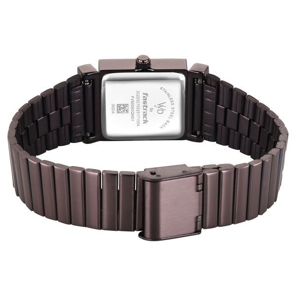 Vyb Showstopper By Fastrack Quartz Analog Brown Dial Brown Stainless Steel Strap Watch For Girls - image number 6