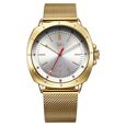 Fastrack Vyb Pioneer Quartz Analog Silver Dial Golden Metal Strap Watch For Guys - image number 1
