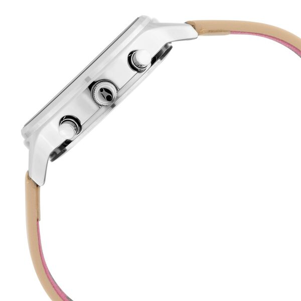 Fastrack Ruffles Quartz Multifunction Beige Dial Leather Strap Watch for Girls - image number 4