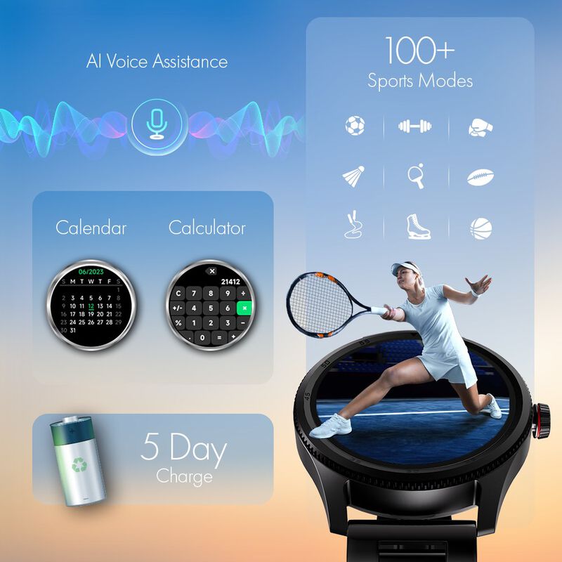 Fastrack Magnus FX1 Luxury Metal Smartwatch with High Definition cm  UltraVU Display, SingleSync BT Calling