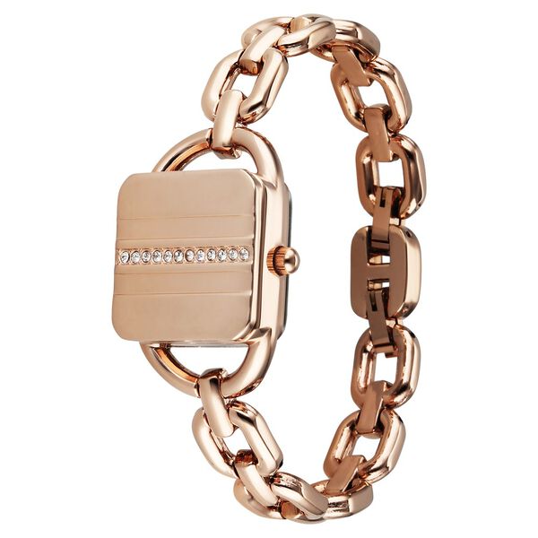 Vyb Prodigy By Fastrack Quartz Analog Maroon Dial Rose Gold Metal Strap Watch For Girls - image number 2