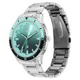 Vyb Hustler By Fastrack Quartz Analog Green Dial Silver Metal Strap Watch For Guys - image number 2