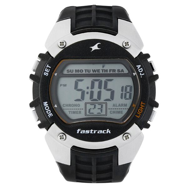Fastrack Digital Grey Dial Plastic Strap Watch for Guys - image number 0