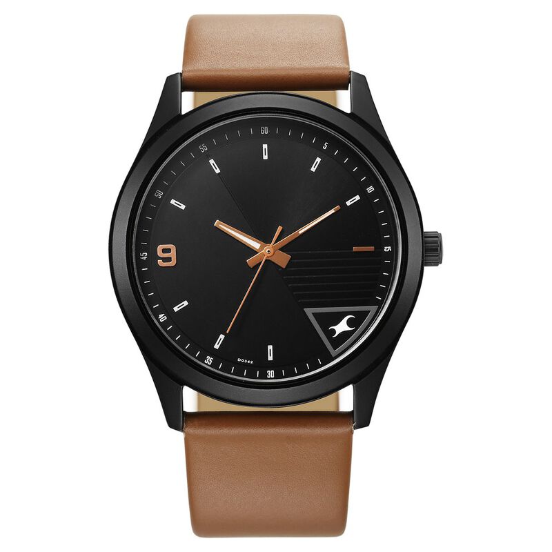 Buy Online Fastrack Stunners Quartz Analog Black Dial Brown