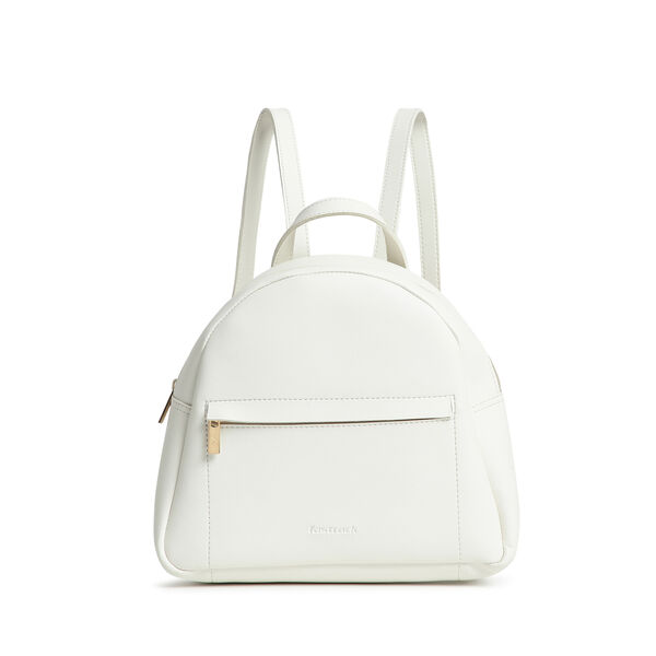 Fastrack Black College Backpack for Women | Trendy Minimalistic Backpack for Girls, Ladies, Women | College Bag for Everyday Wear made from High Quality Faux Leather (White) - image number 0