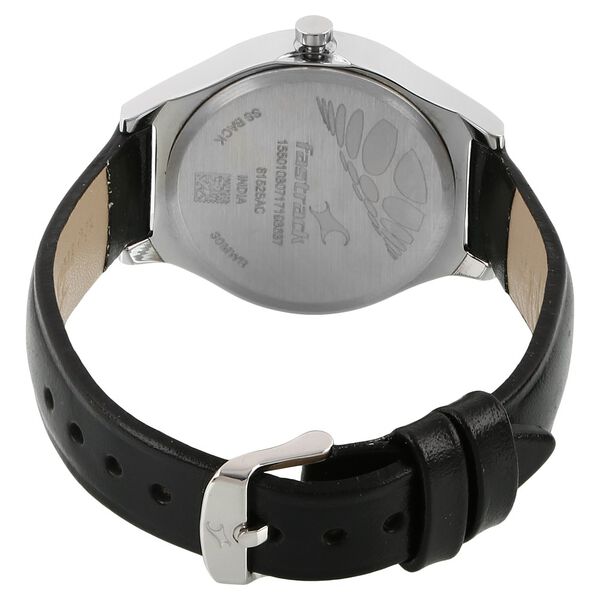 Fastrack Checkmate Quartz Analog Black Dial Leather Strap Watch for Girls - image number 3