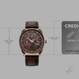 Fastrack Tick Tock Multifunction with Hazelnut Brown Dial Leather Strap Watch for Guys - image number 3