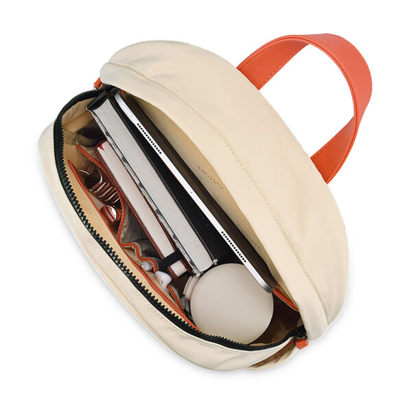 Fastrack White & Orange Vibepack laptop backpack - image number 5
