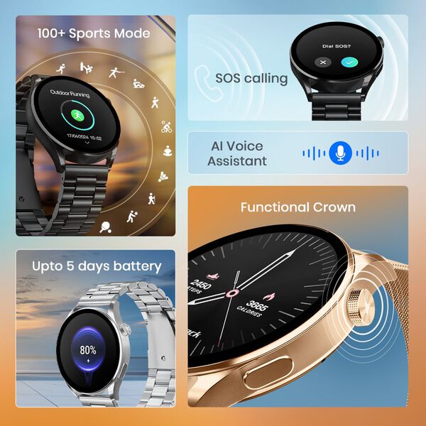 Fastrack Dezire FX1 with 3.5 CM UltraVU Display with Functional Crown,SingleSync BT Calling - image number 6