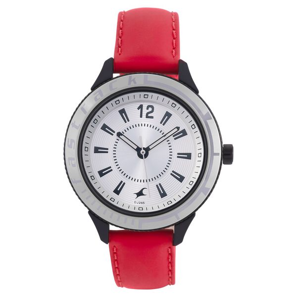 Fastrack Modular Quartz Analog Silver Dial Leather Strap Watch for Girls - image number 1