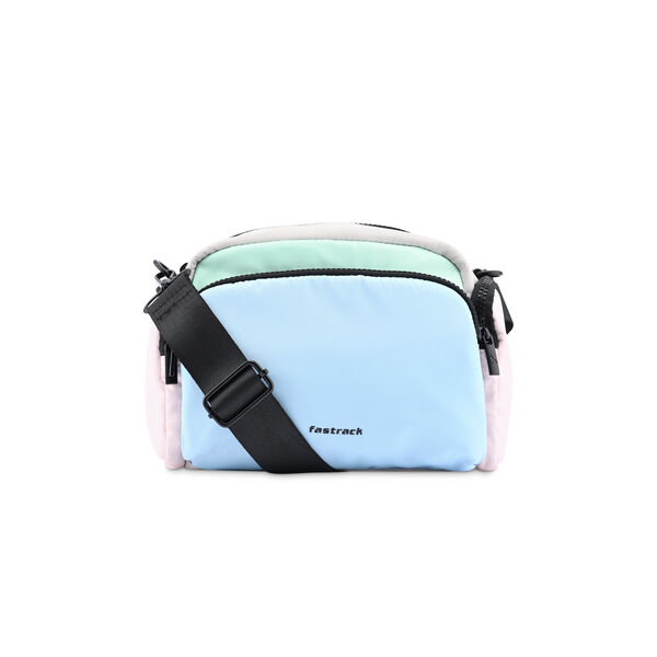Fastrack Nylon Navigator Crossbody Sling in White and  Blue - image number 1