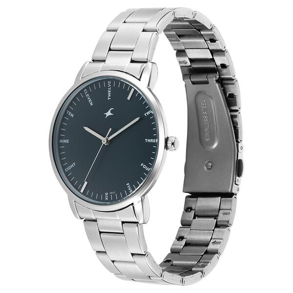 Fastrack Stunners X Quartz Analog Blue Dial Stainless Steel Strap Watch For Guys - image number 2