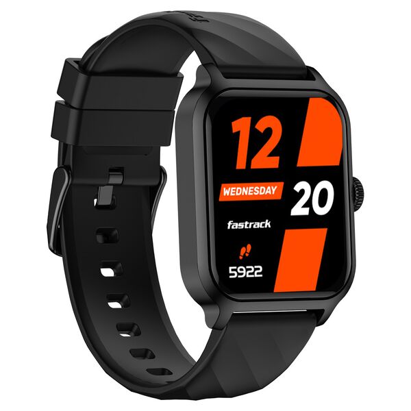 Fastrack Rave FX2 with 4.64 cm UltraVU HD Display, SingleSync BT Calling, Functional Crown with Black Strap - image number 1