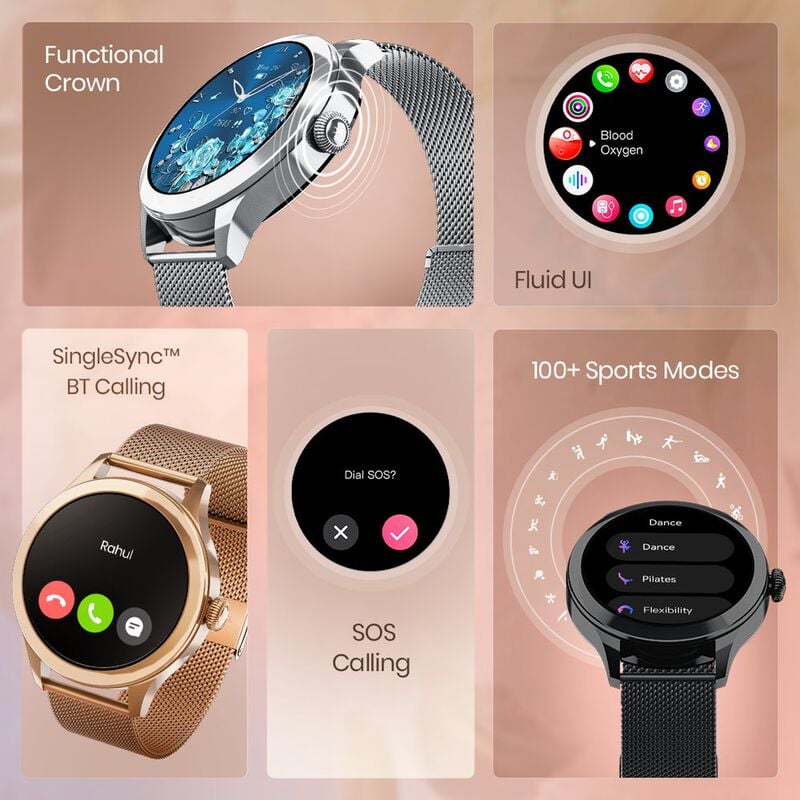 Buy Online Fastrack Noir Pro Womens Smartwatch with cm Super