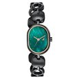 Fastrack Style Up Quartz Analog Green Mother Of Pearl Dial Black Metal Strap Watch For Girls - image number 1