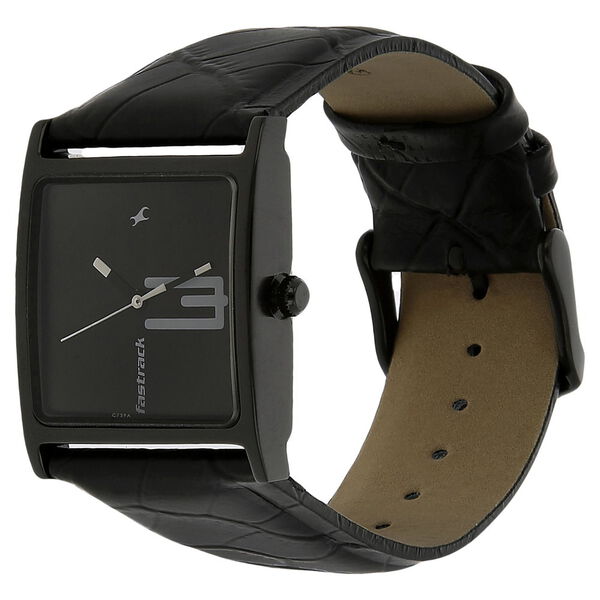 Fastrack Quartz Analog Black Dial Leather Strap Watch for Girls - image number 1