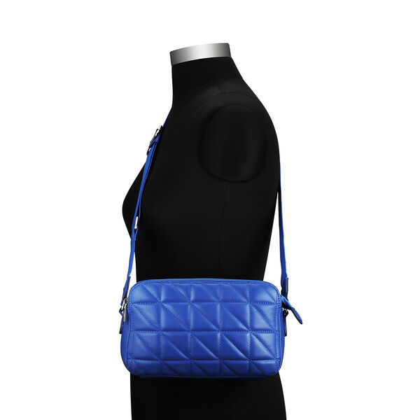 Blue Quilted Sling Bag - image number 4