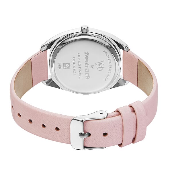 Fastrack Vyb Spotlight Quartz Analog Pink Dial Leather Strap Watch for Girls - image number 5