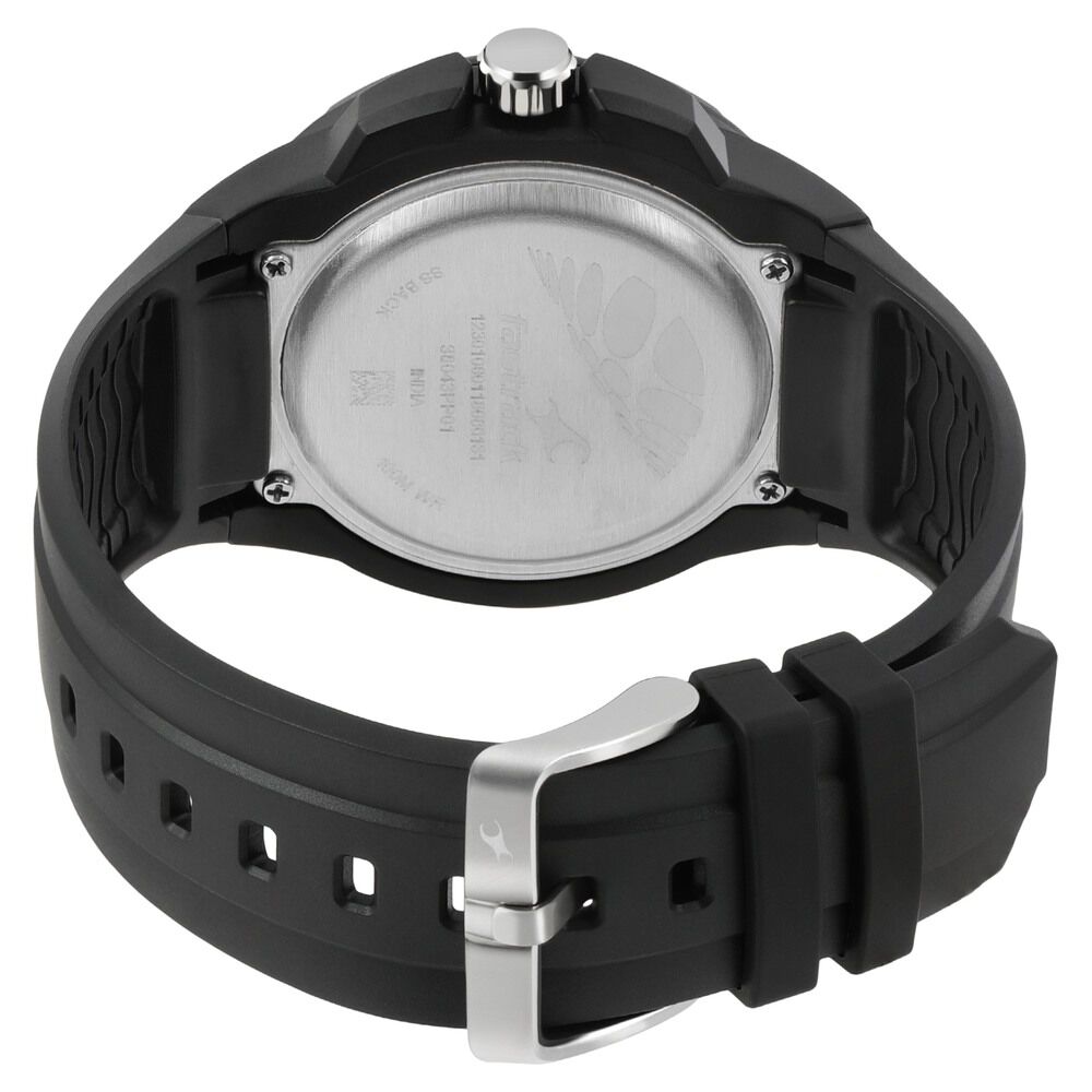 Fastrack Trendies Quartz Analog Black Dial Plastic Strap Watch for
