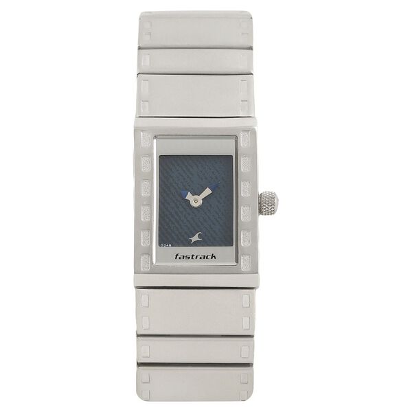 Fastrack Quartz Analog Blue Dial Metal Strap Watch for Girls - image number 0