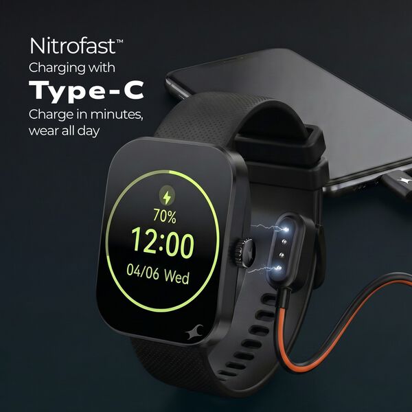 Fastrack Revoltt FS3 Smartwatch with 2.01" TFT Display,Push Button Interactions, HRM, SpO2, Sleep, Rotary Crown - image number 3