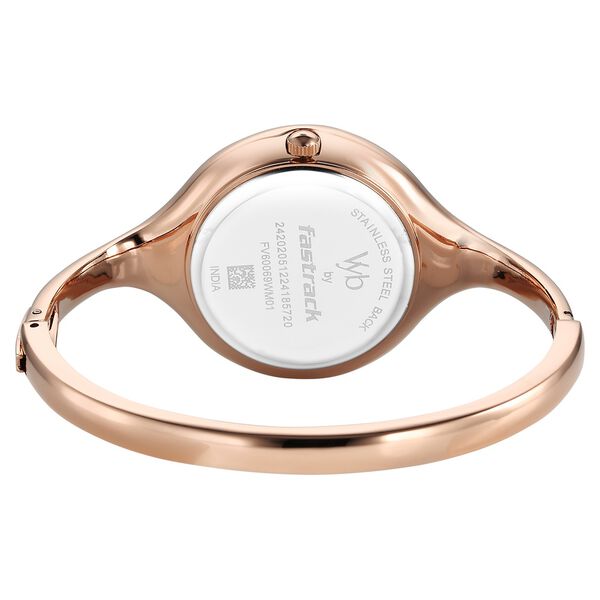 Vyb Slayer By Fastrack Quartz Analog White Dial Metal Strap Watch For Girls - image number 5